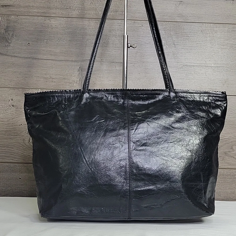Latico NJ USA for Anthropologie Black Leather Tote Bag